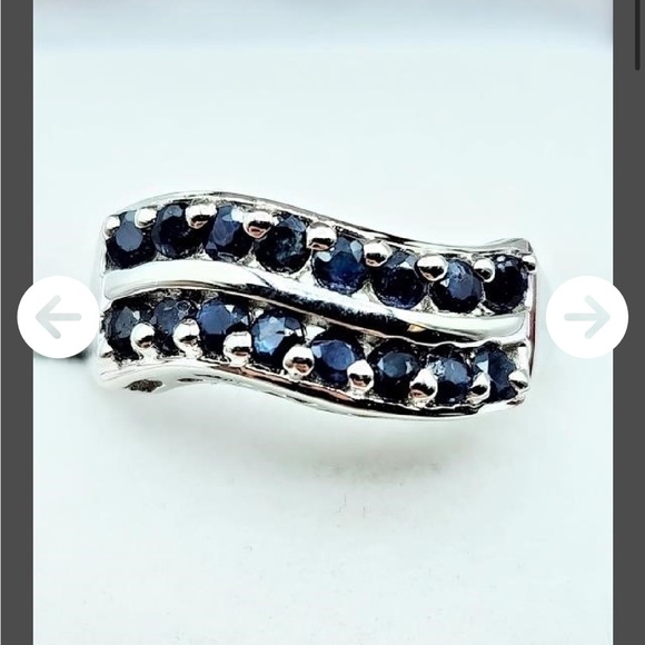 New In Box! Sterling & Sapphire Ring! - Picture 2 of 6
